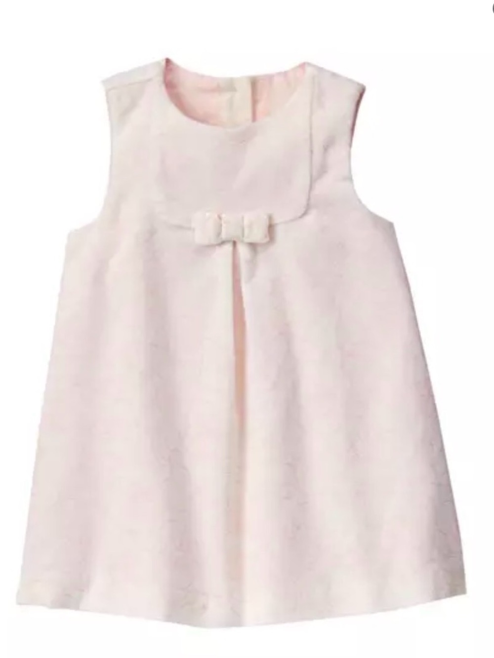 Janie and Jack Light Pink Sleeveless Bow A-line Dress